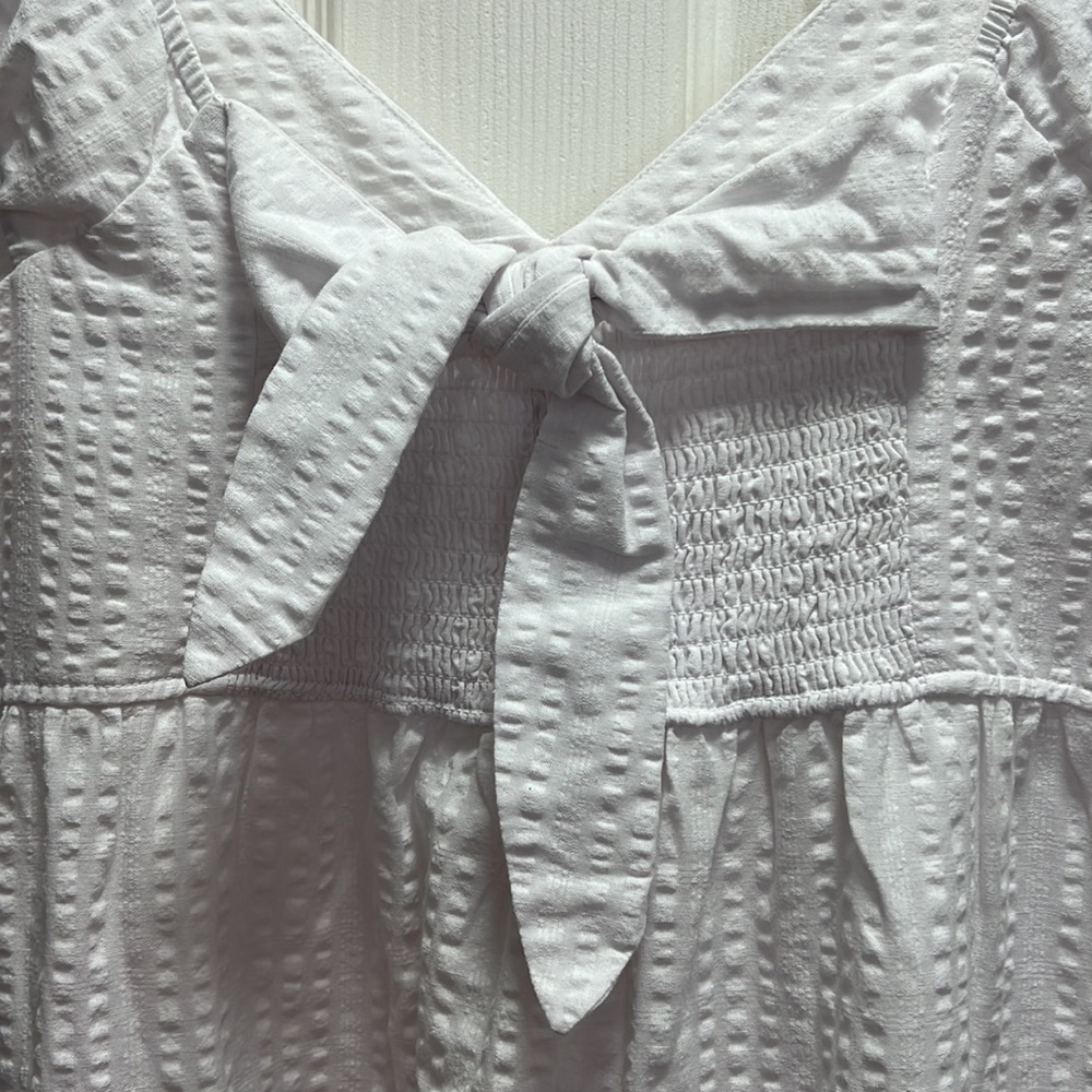 Old Navy White Textured Midi Dress - Picture 3 of 6